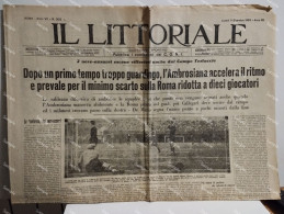 Italy Italia IL LITTORIALE 1933. Calcio Inter AMBROSIANA Batte La ROMA Al Campo Testaccio - Deportes