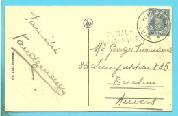 193 Op Kaart "SY" Stempel LIEGE Met Naamstempel (Griffe D'origine) BOMAL-/SUR-OURTHE - 1922-1927 Houyoux