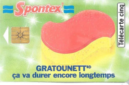CARTE-PRIVEE-5U-GemA-04/94-GN-127a- SPONTEX-GRATOUNET-2e Logo--Série 8001-TBE - 5 Einheiten