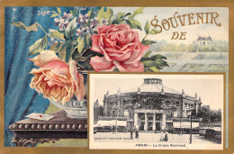 FRANCE - 80 - AMIENS - Souvenir De - Le Cirque Municipal - Encart - Illustration Roses - Carte Postale Ancienne - Amiens