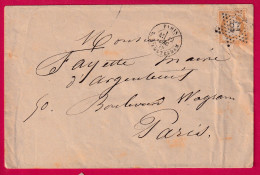 SIEGE DE PARIS N°36 PARIS ETOILE 18 R AMSTERDAM POUR PARIS PENDANT LE SIEGE 12 DECEMBRE 1870 LETTRE COVER - Guerre De 1870