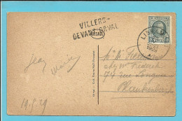 193 Op Kaart "Abbaye D'Orval"  Stempel LIBRAMONT Met Naamstempel (Griffe D'origine) VILLERS-/DEVANT-ORVAL - 1922-1927 Houyoux