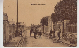 CPA Mandres(-les-Roses) - Rue De Brunoy (belle Animation Avec Attelage) - Mandres Les Roses