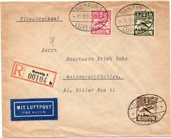 DANZIG 1936. Registered Air Cover From Danzig To Waldenburg/Schlesien - Lettres & Documents