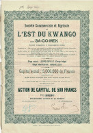 Titre De 1927 - Sté Commerciale Et Agricole De L'est Du Kwango  - Société Congolaise à Responsabilité Limitée - Afrika