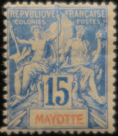 R1146/111 - 1892/1899 - COLONIES FRANÇAISES - MAYOTTE - N°6 NEUF* - Ungebraucht