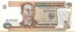 PHILIPPINES   10 Piso   #169c  ,Lettre Manuscrite,  Aquino & Cuisia   NEUF - Filipinas
