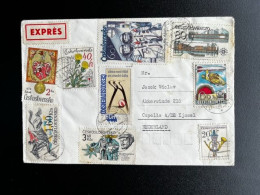 CZECHOSLOVAKIA 1982 EXPRESS LETTER JINDRICHUV HRADEC TO CAPELLE 06-01-1982 TSJECHOSLOWAKIJE CESKOSLOVENSKO EXPRES - Brieven En Documenten