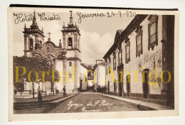 GOUVEIA - Igreja De S. Pedro - Hotel Viriato - (Ed.Coelho E Roberto) - GUARDA - Circulado 1930 - Selo - PORTUGAL (2 Scan - Guarda