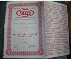 Action " Victoria Assorted Products VAP " Lubumbashi Zaïre 1956 Alimentation Excellent état..Congo Belge - Wasser