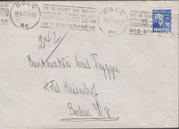 1932. NORGE. Bjørnson 30 øre On Fine Cover To Berlin Cancelled With Slogan Cancel OSLO 10.2.3... (Michel 166) - JF438508 - Oblitérés