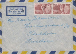 1950. ISRAEL. Pair 20 Pr. 2nd Independence Day On Nice AIR MAIL Cover To Sweden.  (Michel 30) - JF438527 - Sonstige & Ohne Zuordnung