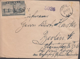 1946. POLSKA. 6 Zl. WARSZAWA On Cover To Berlin In Germany Cancelled OLSZTYN 30 IV 46. (Michel 417) - JF438545 - Government In Exile In London