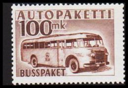 1952-1958. FINLAND. Bus. 100 Mk. Brown. Never Hinged.  (Michel 9) - JF530668 - Pacchi Tramite Autobus