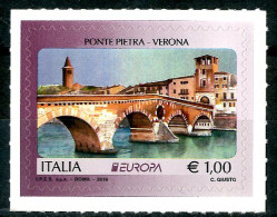 ITALIA / ITALIA 2018** - Europa 2018 - Ponte Pietra - Verona - 1 Val. MNH, Autoadesivo. - 2018