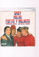 DISCO VINILO SINGLE PAYASOS DE LA TELE GABY MILIKI FOFITO Y MILIKITO POROMPOMPON MANUELA 1977 - Unclassified