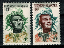 Ref 1601 - France French Polynesia - 1958 14f & 9f Mint Stamp SG 4 & 9 - Nuovi