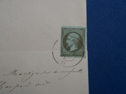 AR 26 FRANCE SUR BANDE .IMPRIMé 1869 TONNERRE A CARISEY  +N° 19 SEUL + AFFRANC. IntereSANT - 1862 Napoleon III