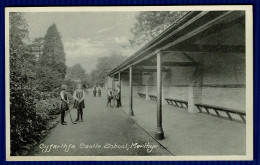 Ref 1603 - Early Postcard - Cyfartha Castle School Girl's Hockey Area MerthyrTydfil - Glamorgan