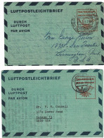 1950-51, 2 LP-GA Nr. LF 6 + 7, Mi. 95.-  , # A 7117 - Enveloppes - Oblitérées