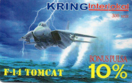 INDONESIA - PREPAID - KRING INTERLOKAL - WARPLANE - F-14 TOMCAT - Indonesien