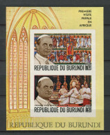 Burundi - 1969 - OCB BL32A - MNH ** - ND Imperf - Pauselijk Bezoek Visit Papale Pope Religion  - Cv € 3,50 - Nuevos