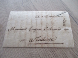 Collection Basses Pyrénées LETTRE France Précurseur XVIII Cursive Bayonne Pour Toulouse 22/07/1725 - 1701-1800: Precursors XVIII