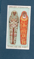 Chromo Egypte Egypt Egyptian Mummy-Cases Didactique Au Dos 2 Scans 67 X 36 Mm TB WILLS'S Cigarettes - Wills