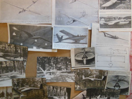 Lot De 29g D'anciennes Coupures De Presse Et Photos De Planeurs Soviétiques - Aviazione