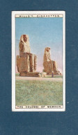 Chromo Egypte Egypt The Colossi Of Mennon Didactique Au Dos 2 Scans 67 X 36 Mm TB WILLS'S Cigarettes - Wills