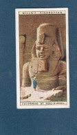 Chromo Egypte Egypt Colossus At Abu-Simbel Didactique Au Dos 2 Scans 67 X 36 Mm TB WILLS'S Cigarettes - Wills