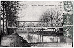 Capestang Hérault Canal Midi Pont Fer 1918 état Superbe - Capestang