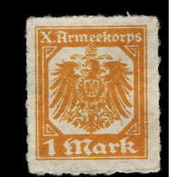 1917 HAMELN DEUTSCHES REICH X ARMEEKORPS 1 MARK SCHECKMARKE WAR PRISON CAMP PRISONIER GUERRE NOTGELD BILLETS BILLET - Sonstige & Ohne Zuordnung