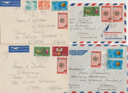 SUISSE - 1954 - 4 ENVELOPPES De THUN => ORAN (ALGERIE) ! - Storia Postale