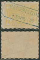 Chemin De Fer - TR12 + Encadré / RECHTHOEKSTEMPEL "Poperinghe" (bleu) - Used