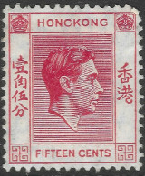 Hong Kong. 1938-52 KGVI. 15c MH. SG 146 - Neufs