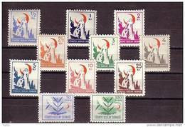 1950 TURKEY RED CRESCENT SYMBOLICAL DESIGNS MINT WITHOUT GUM - Liefdadigheid Zegels