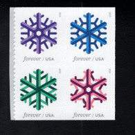 1739574835 2015 (XX) SCOTT 5034A POSTFRIS MINT NEVER HINGED - GEOMETRIC SNOWFLAKES - UPPER - UNDER - RIGHT IMPERFORATED - Neufs