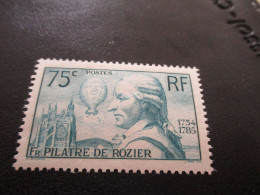 TP France Neuf Sans Charnière N°313 Pilâtre De Rozier Aéronaute - Ungebraucht