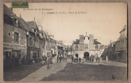 CPA 22 - JUGON - Place De La Mairie - TB ANIMATION CENTRE VILLAGE Devantures MAGASINS Café TB Verso - Jugon-les-Lacs