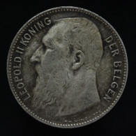 Belgique / Belgium, Léopold II, 1 Frank, 1909, Argent (Silver), TTB (EF), KM#57.2 - 1 Frank