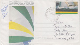 AAT Aerogramme Signature Station Leader Ca Mawson 17 NO 1987 (58601) - Lettres & Documents