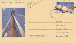 AAT Aerogramme Signature Station Leader Ca Mawson 17 NO 1987 (58602) - Lettres & Documents