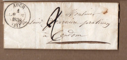 Auch(32)   Pli De 1838   Avec Cachet à Date  Type 13   (PPP41347) - Unclassified