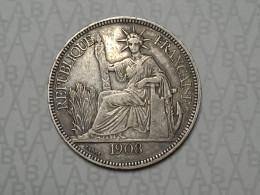 CAMBODGE / CAMBODIA/ Coin Indochine 1 Piastre 1908 - Indochina Francesa