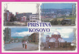 289543 / Kosovo - Pristina - Christ The Saviour Church Building Women Jeep Panorama City Car Bus PC - Kosovo