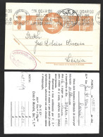 Postal Stationery Repicado No Verso De Costa & Moreira, Suc. Lda. Flâmula Serviço Porto 'Colocar Os Stamps No Angulo - Postal Stationery
