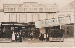 LA ROCHELLE - Café Restaurant Du Port -TH.BOUJU , Propriétaire ( Carte Photo ) 2/2 - La Rochelle