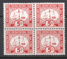 Hong Kong 1974 Postage Due Mi#21 Mint Never Hinged Pc. Of 4 - Ungebraucht