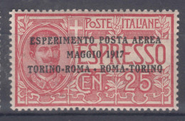 Italy Kingdom 1917 Posta Aerea, Airmail Sassone#1 Mi#126 Mint Hinged - Mint/hinged